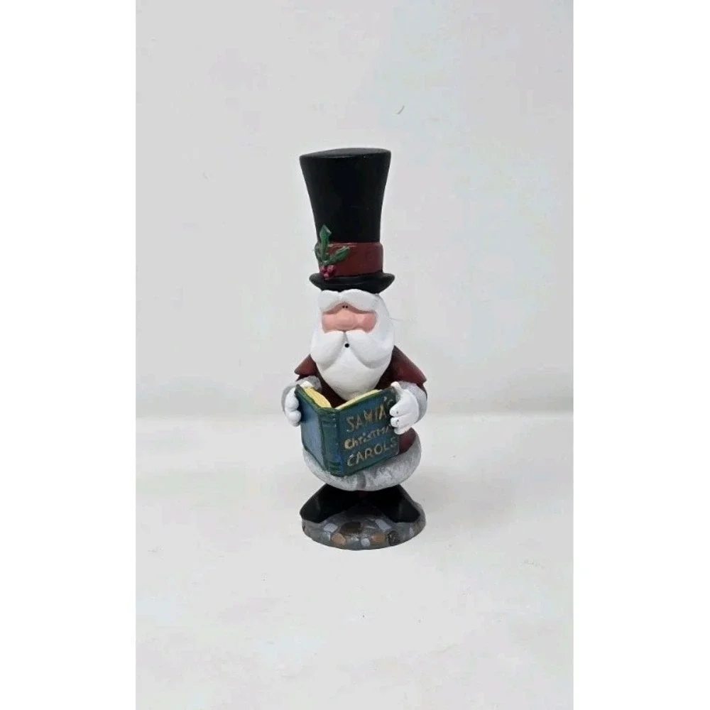 Vtg 1994 Santa figurine J. Adams the north pole caroling‎ society holding book